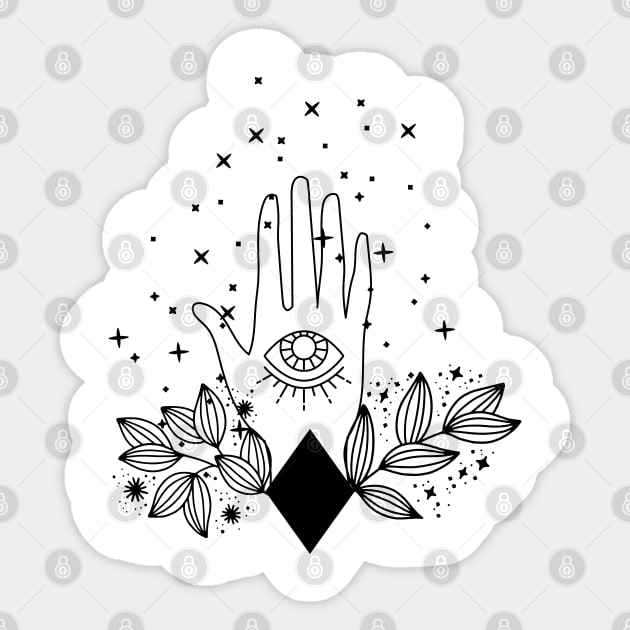 Celestial Magic Hands Sticker by Harlotquen
